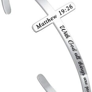 Cross Bracelet Christian Gifts for Women Religious Bible Verse Jewelry
